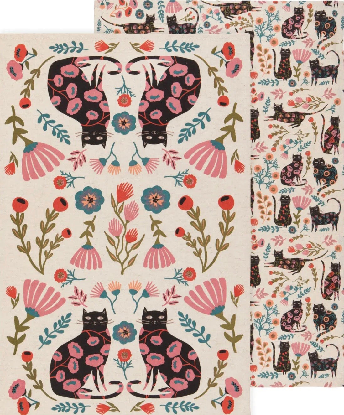 Catbloom Tea Towels – Set of 2.