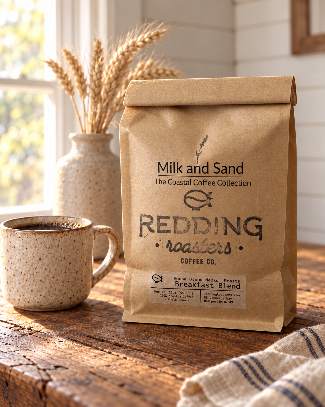 Milk and Sand Breakfast Blend medium roast whole bean coffee, 16 oz
