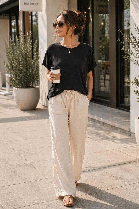 Zenana Round Neck Short Sleeve Cropped T-Shirt