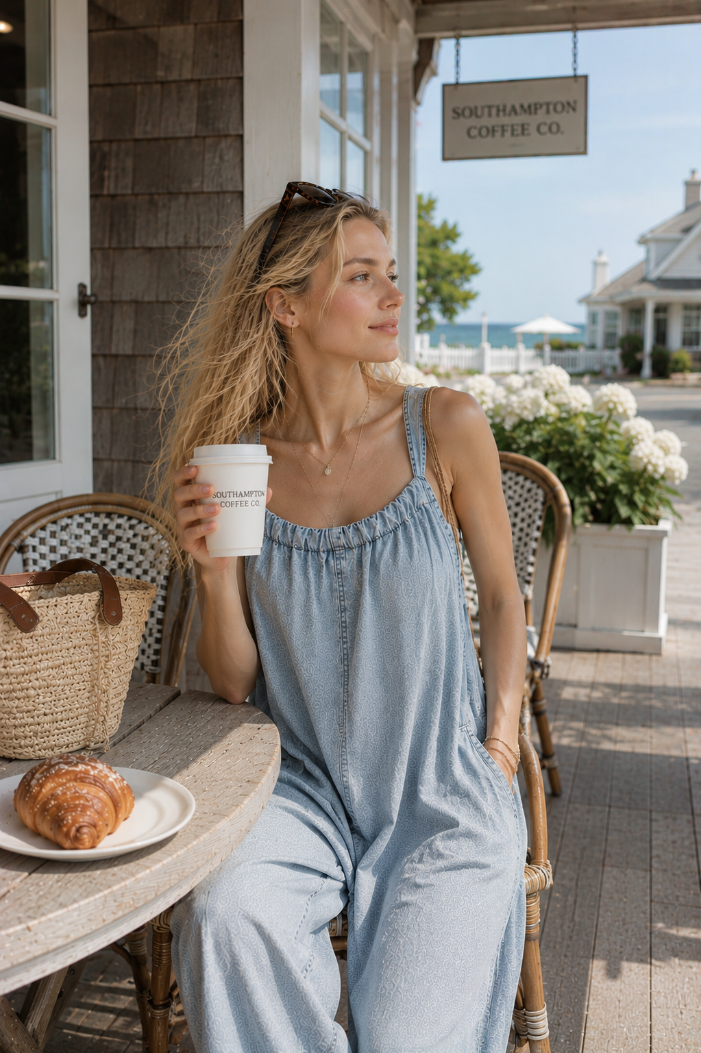 Wide Leg Lightweight Denim Overalls