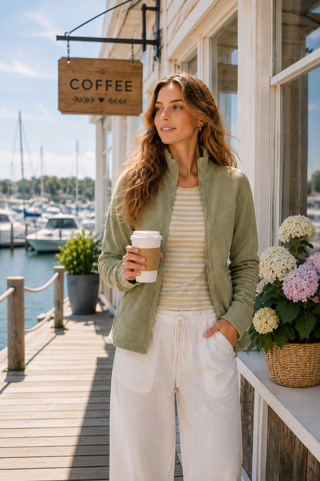 Soft Fleece Full Zip Jacket With Pockets