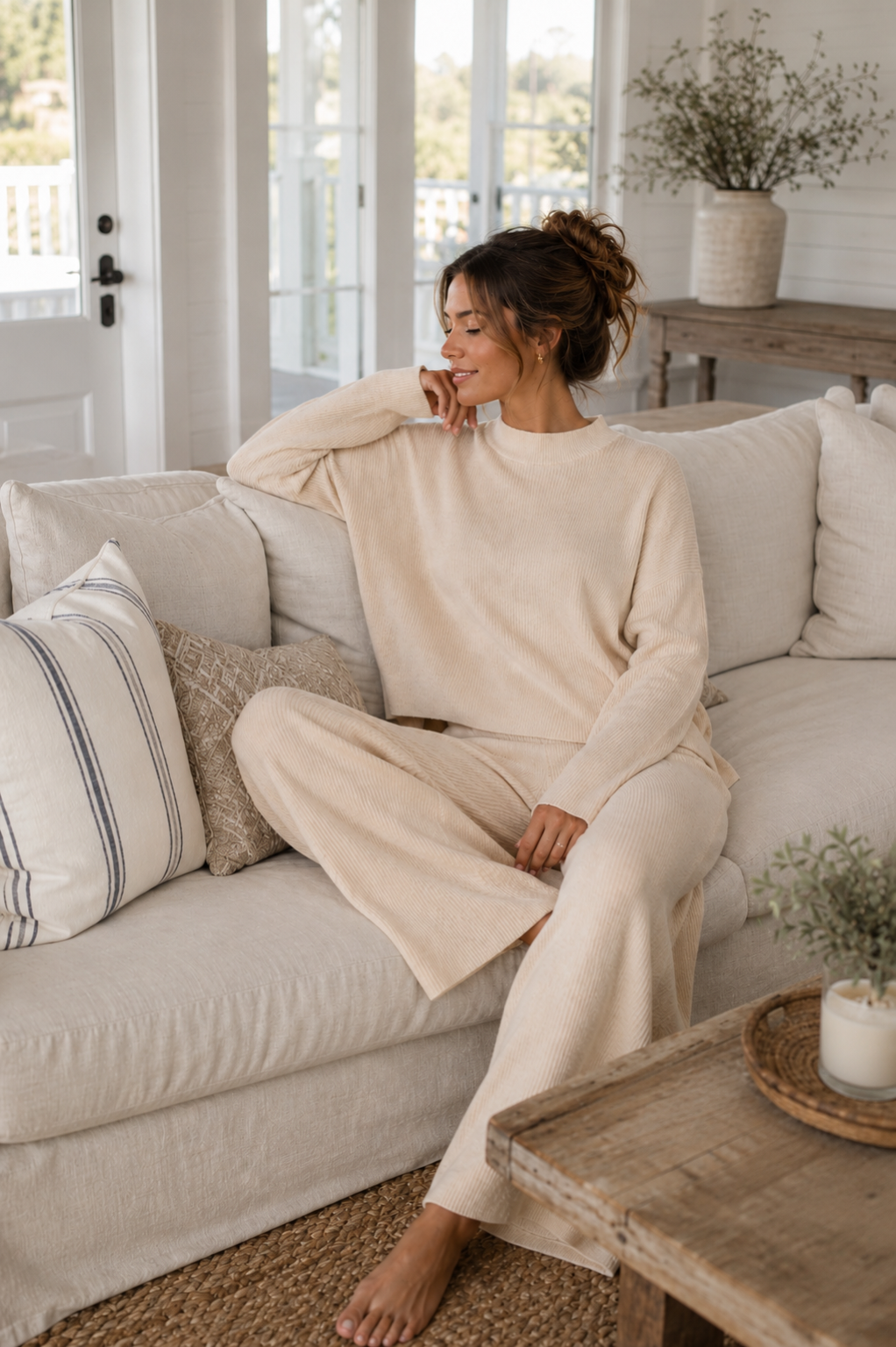 Viscose Sweater Top & Pants Set