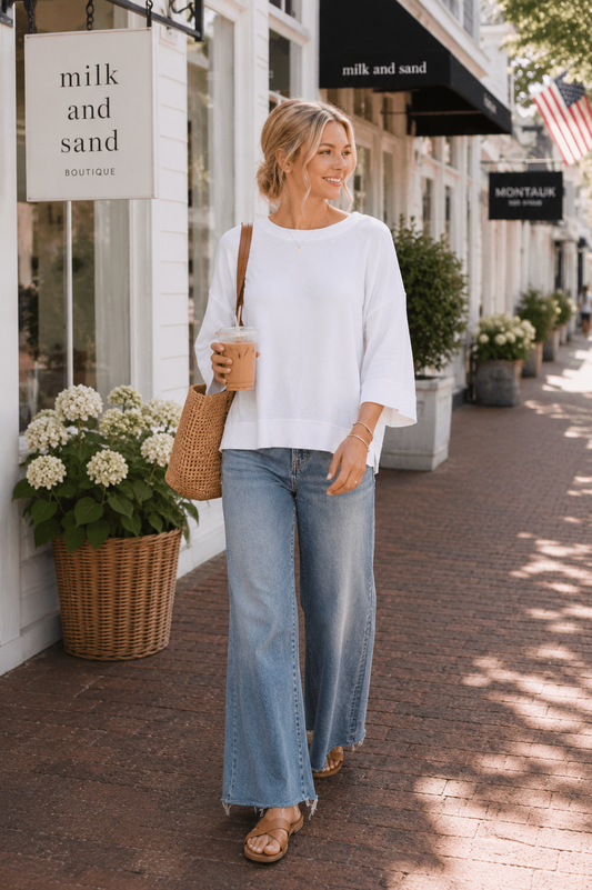 Double Knit 3/4 Sleeve Top