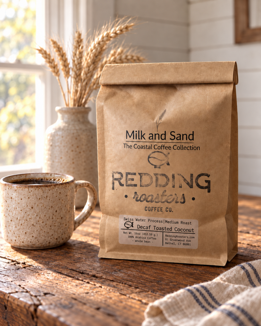 Milk and Sand Decaf Toasted Coconut Swiss Water Process whole bean coffee, 16 oz