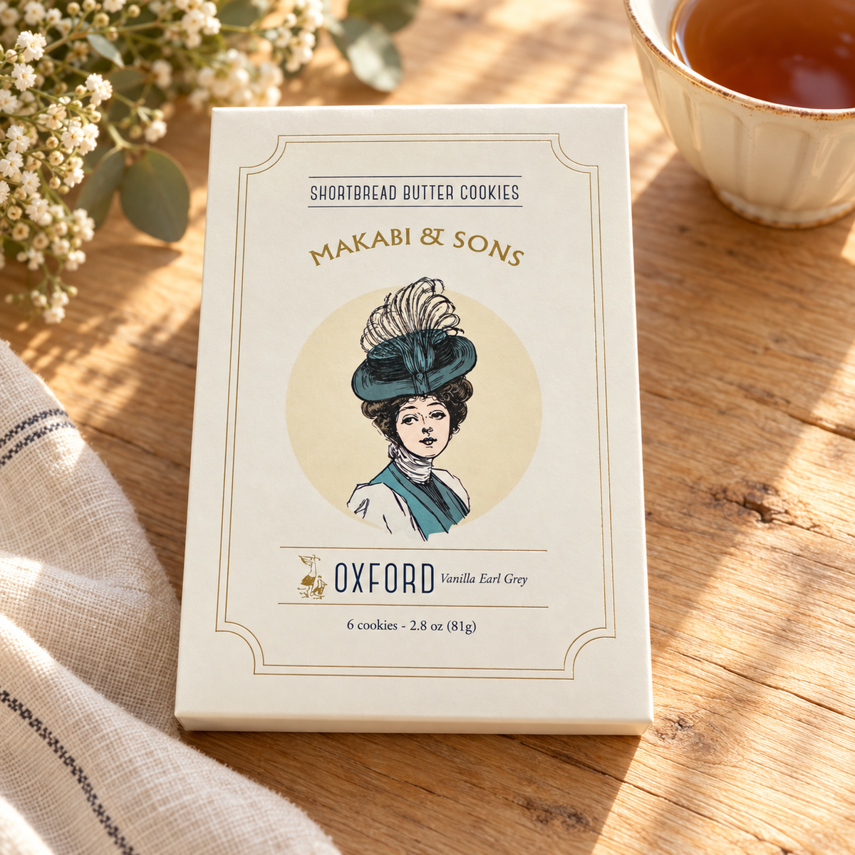 Makabi & Sons Oxford Shortbread Cookies – Vanilla Earl Grey