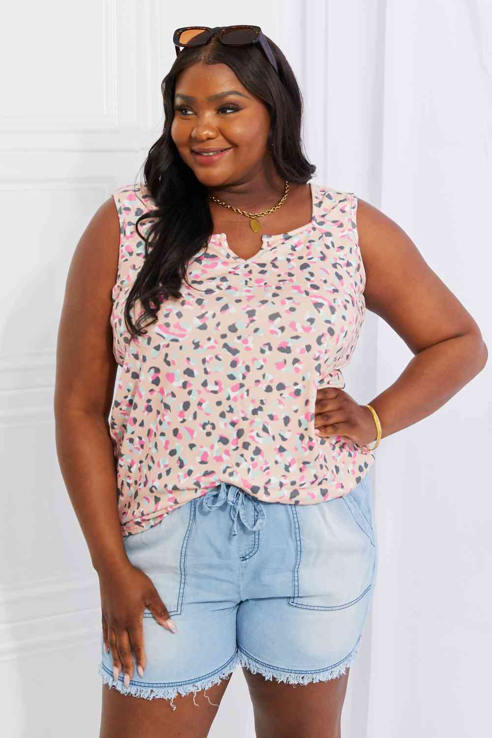 Heimish Printed Sleeveless Top